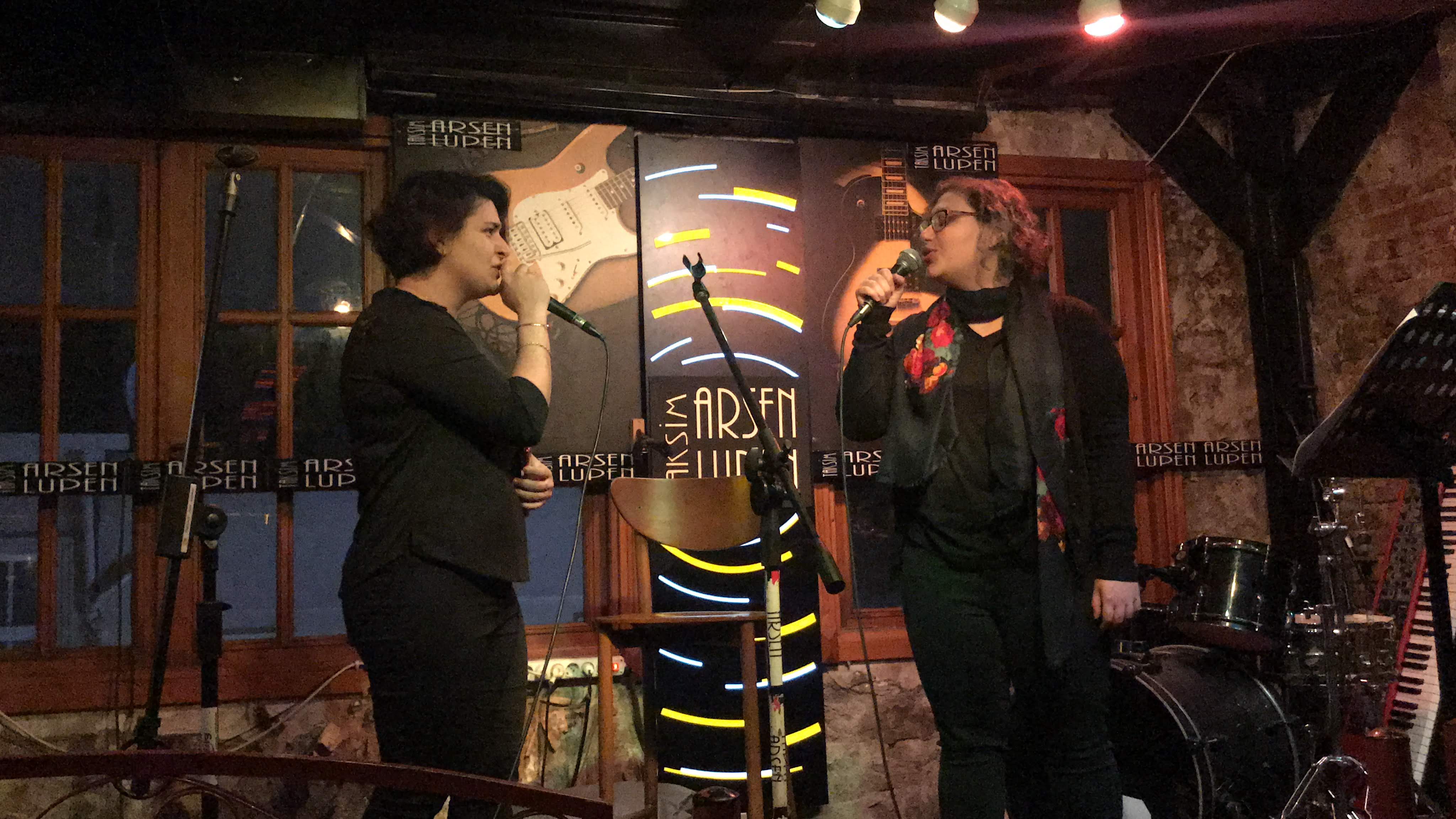 A two-woman duet performance